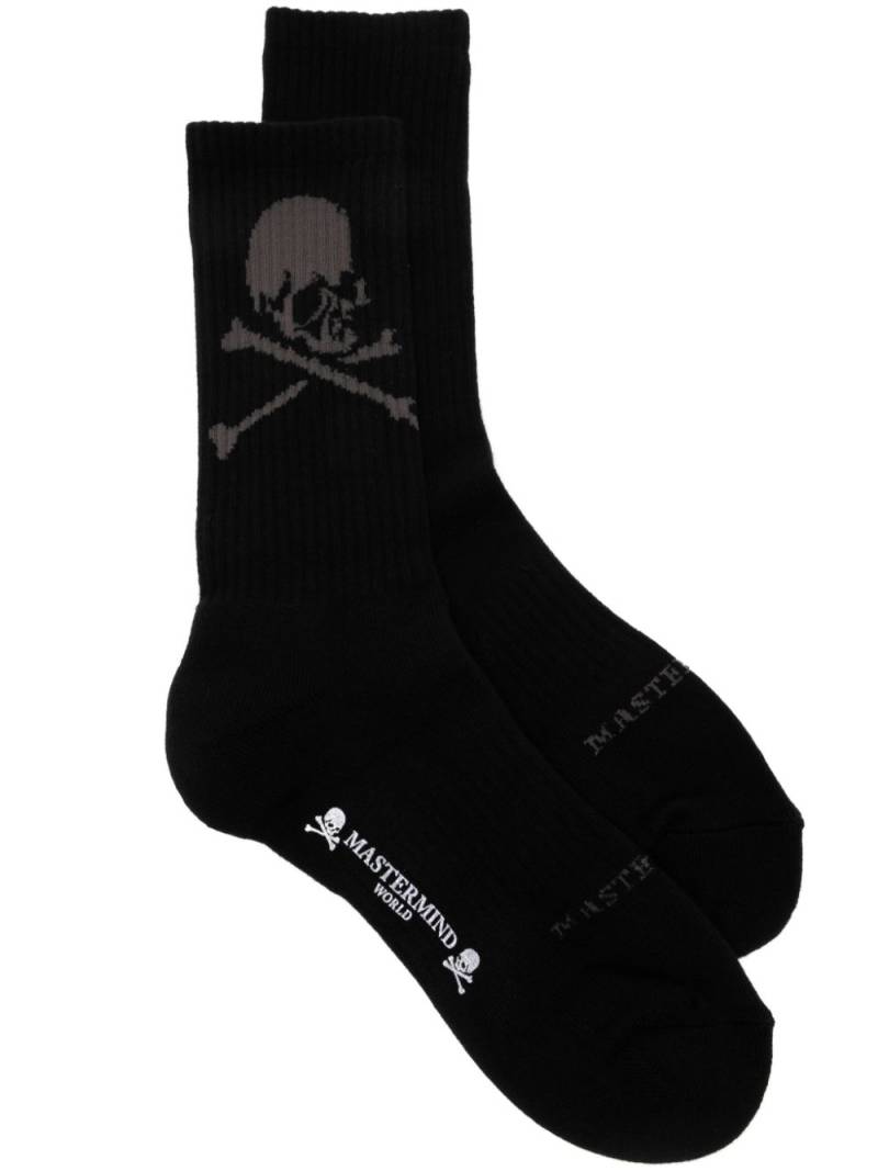 Mastermind World intarsia-knit logo socks - Black von Mastermind World