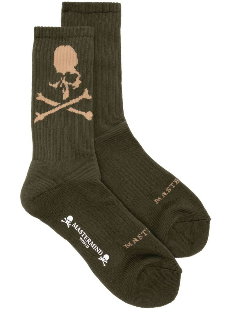 Mastermind World intarsia-knit logo socks - Green von Mastermind World