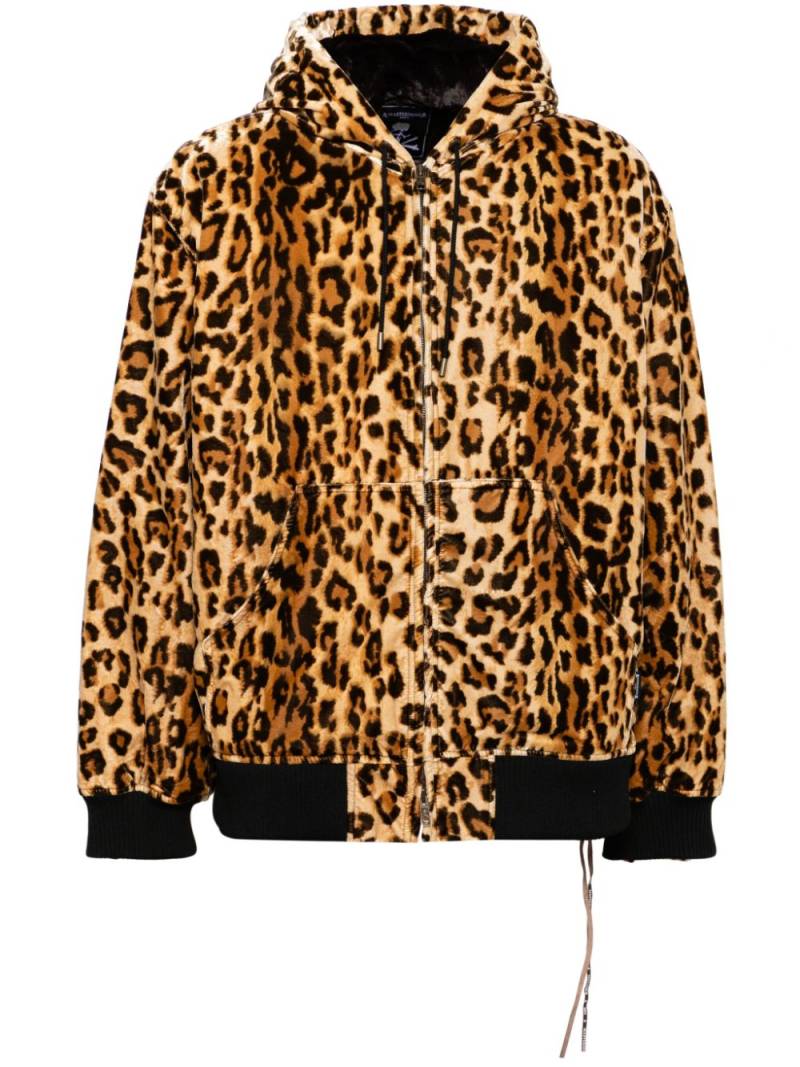 Mastermind World leopard-print hooded jacket - Brown von Mastermind World