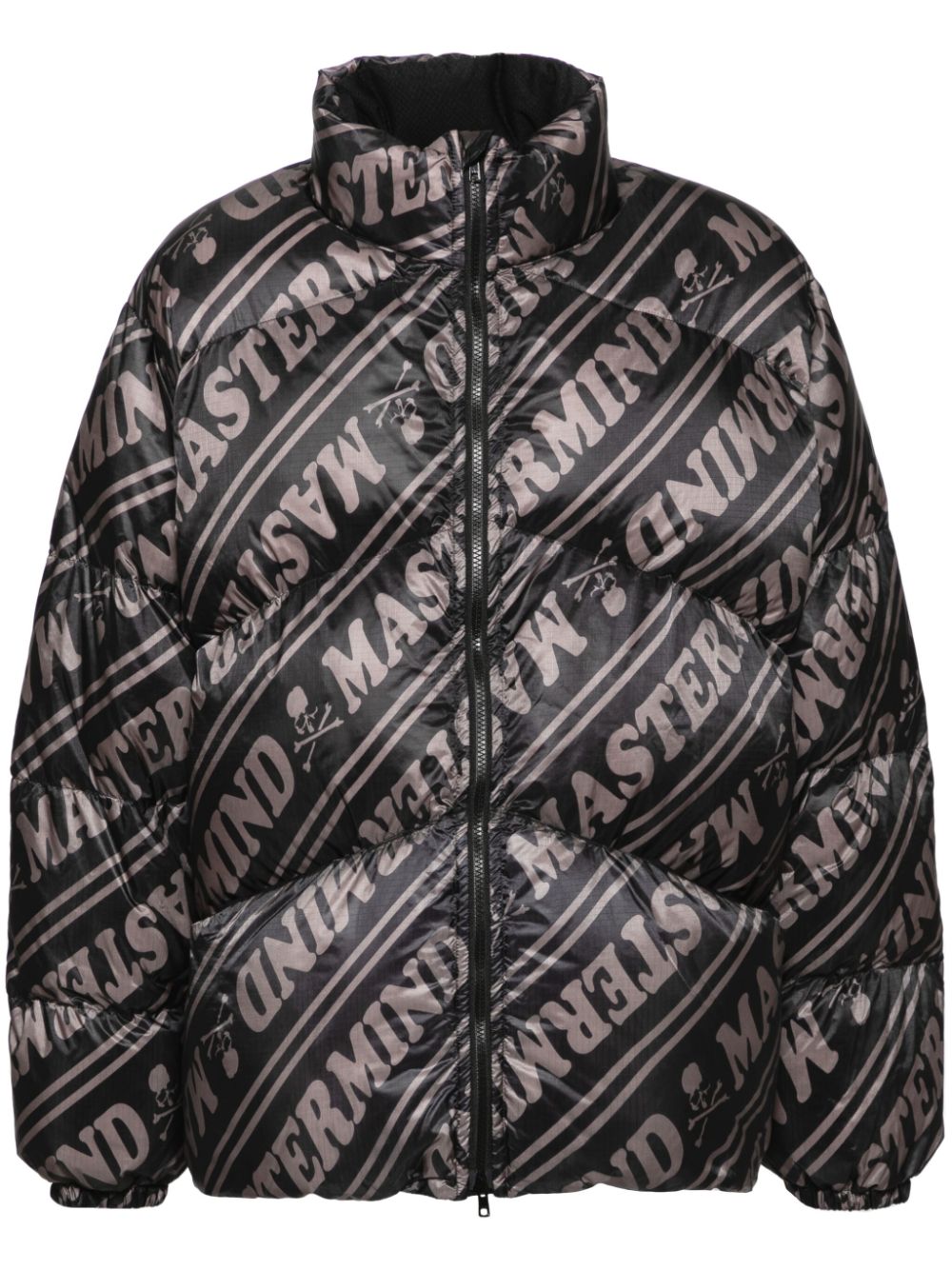 Mastermind World logo down jacket - Black von Mastermind World