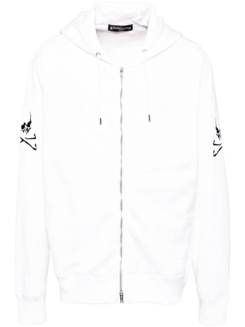 Mastermind World logo-embroidered hoodie - White von Mastermind World