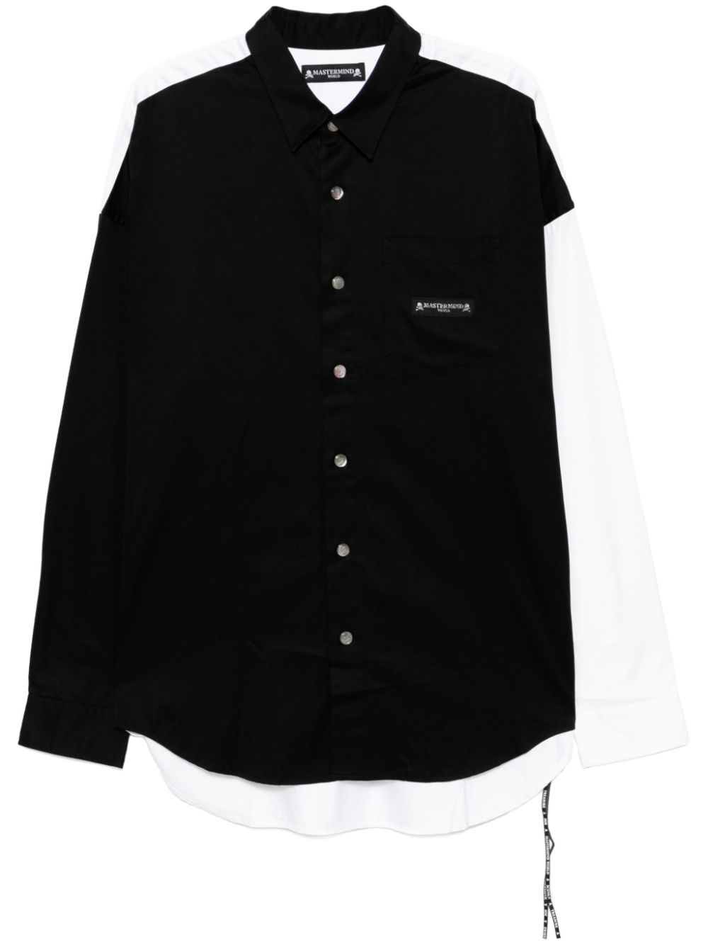 Mastermind World logo-patched shirt - Black von Mastermind World