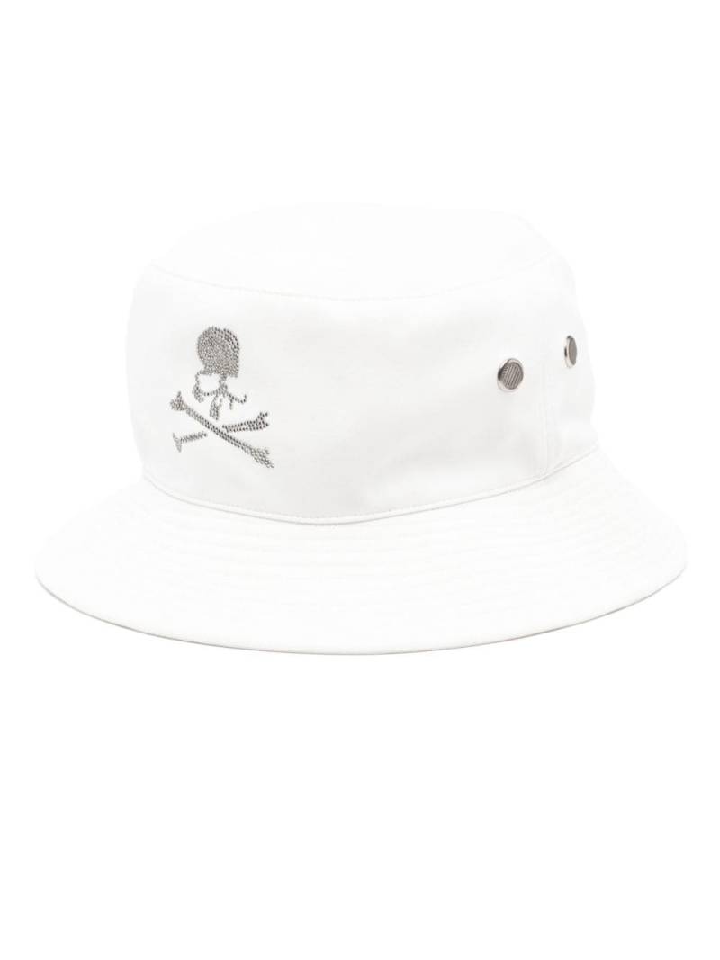 Mastermind World logo print bucket hat - White von Mastermind World