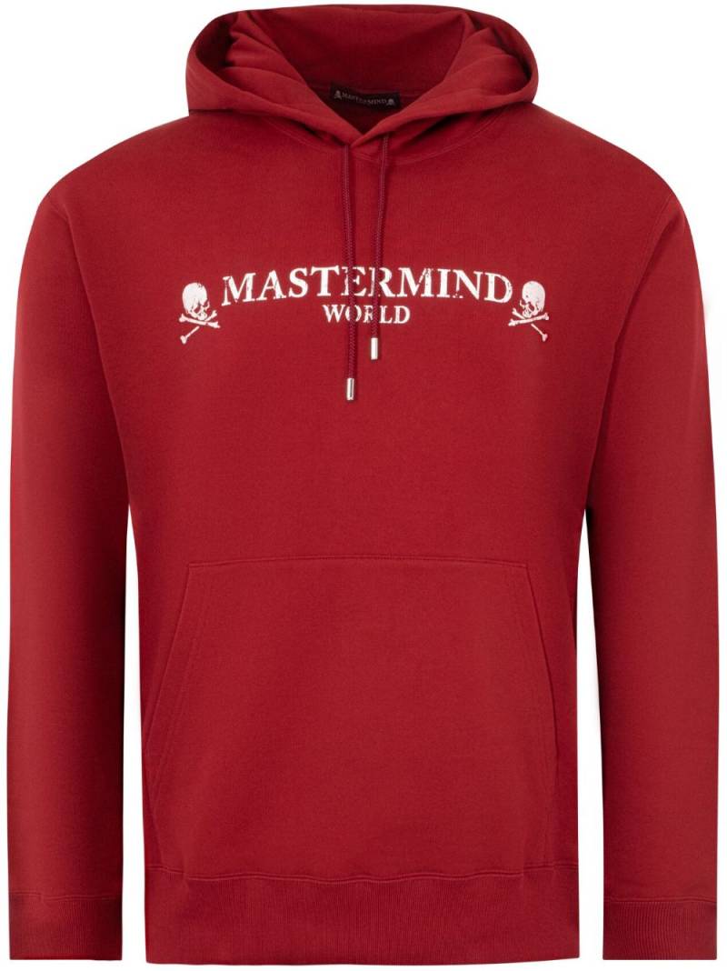 Mastermind World logo-print hoodie - Red von Mastermind World