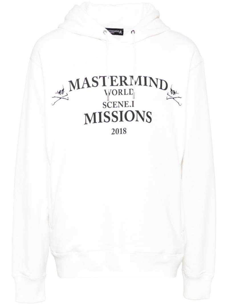 Mastermind World logo-print hoodie - White von Mastermind World