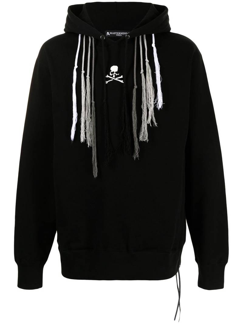 Mastermind World logo-print tassel-detail hoodie - Black von Mastermind World