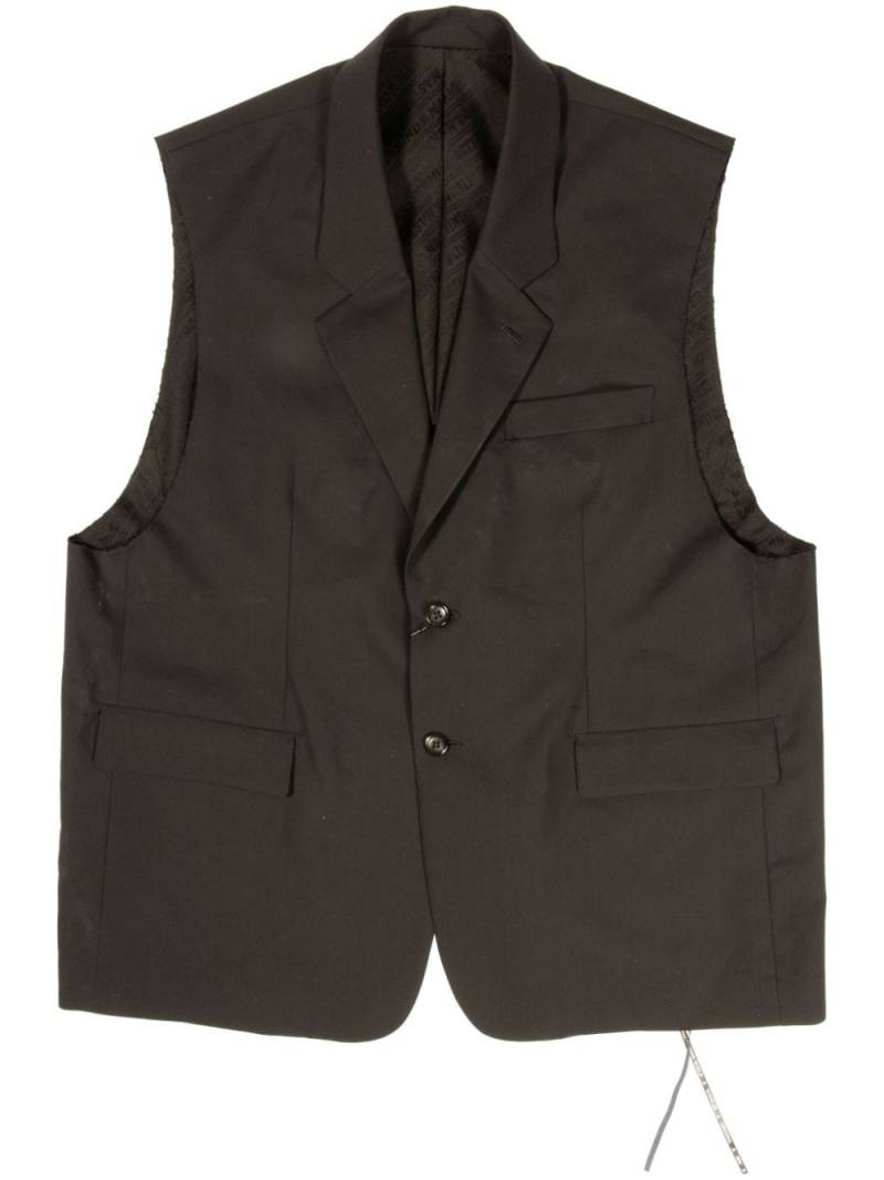 Mastermind World skull cotton waistcoat - Black von Mastermind World