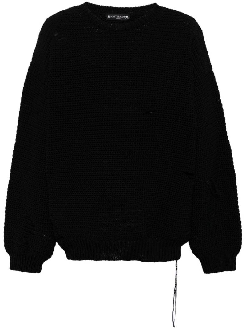 Mastermind World skull-intarsia crew-neck jumper - Black von Mastermind World