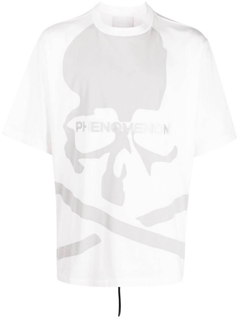 Mastermind World skull-print detail T-shirt - White von Mastermind World