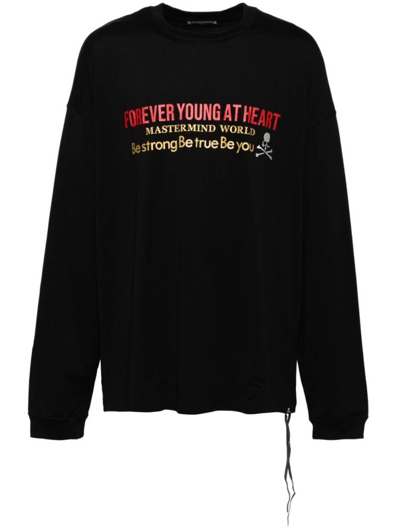 Mastermind World slogan print long-sleeves T-shirt - Black von Mastermind World