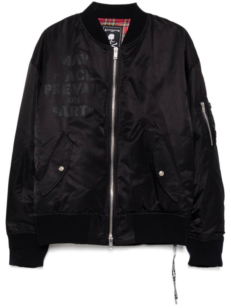 Mastermind World zip-up bomber jacket - Black von Mastermind World