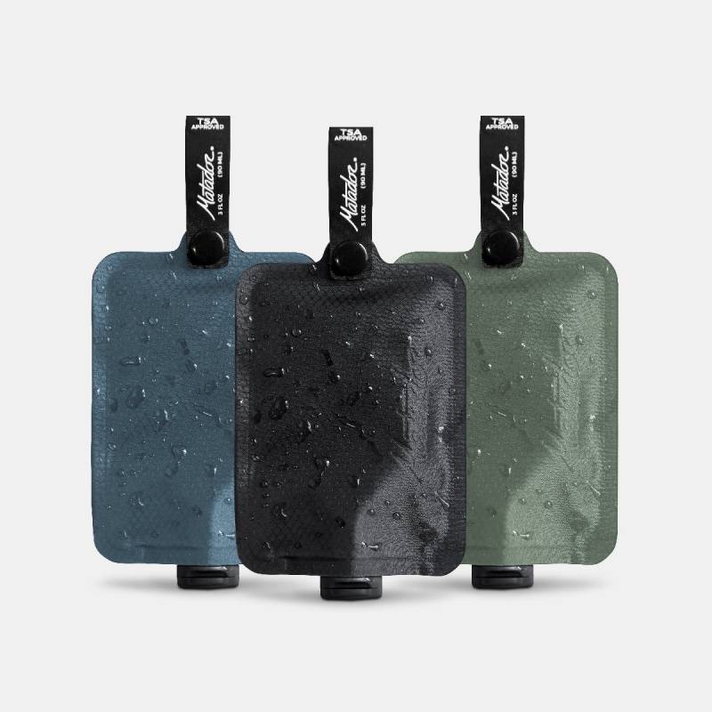 FlatPak - Toiletry Bottles, Slate / Charcoal / Sage von Matador