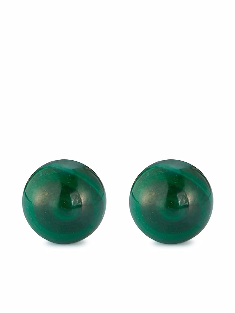 Mateo 14kt yellow gold 6mm malachite stud earrings von Mateo