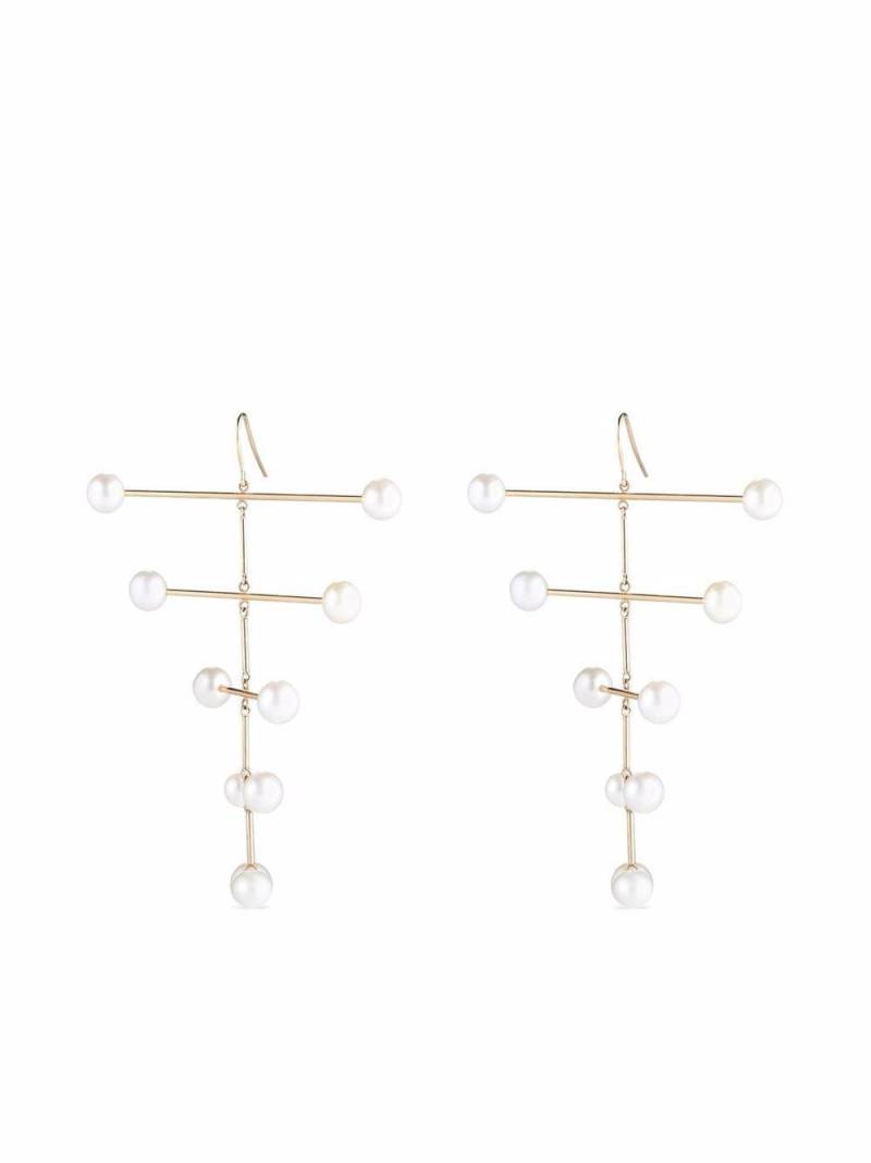 Mateo 14kt yellow gold Blizzard pearl mobile earrings von Mateo