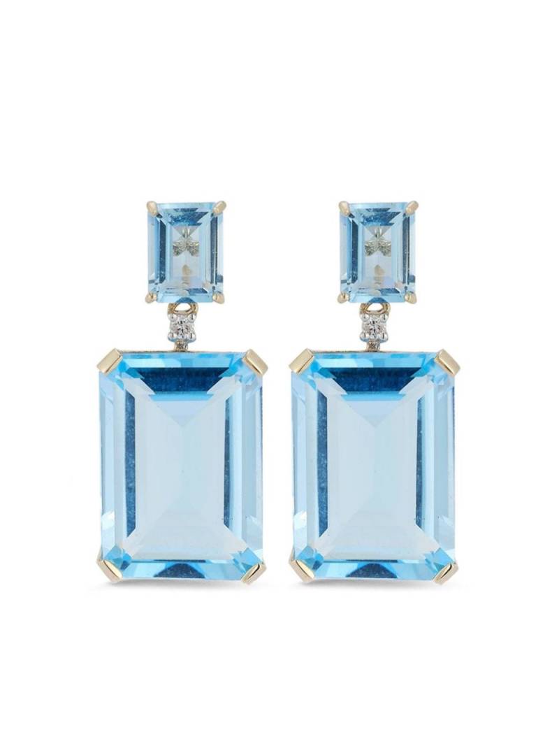 Mateo 14kt yellow gold blue topaz drop earrings von Mateo