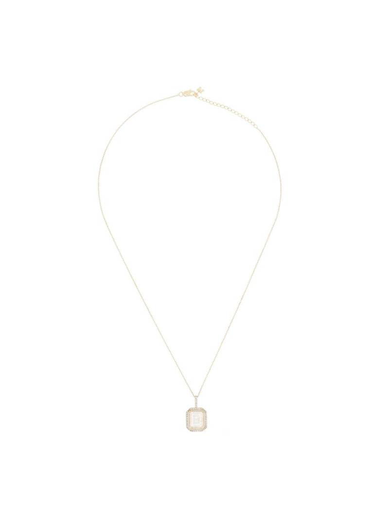 Mateo 14kt yellow gold diamond B necklace von Mateo