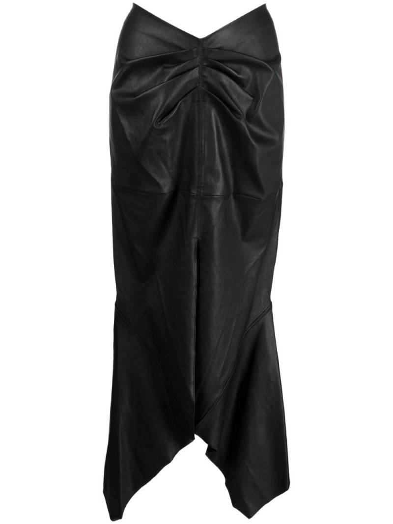 Maticevski Analogy leather midi skirt - Black von Maticevski