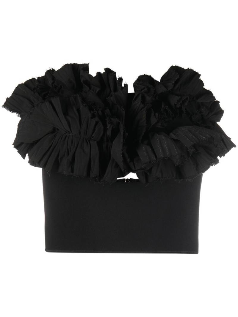 Maticevski ruffled strapless top - Black von Maticevski