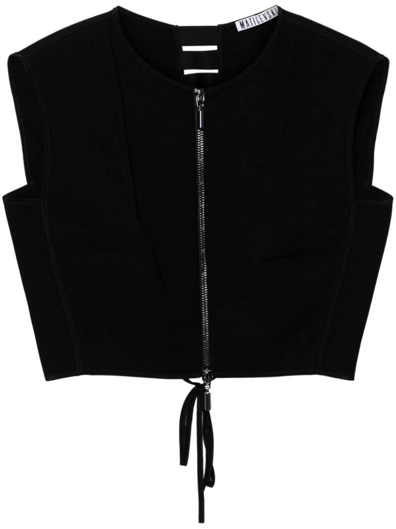 Maticevski sleeveless cropped top - Black von Maticevski