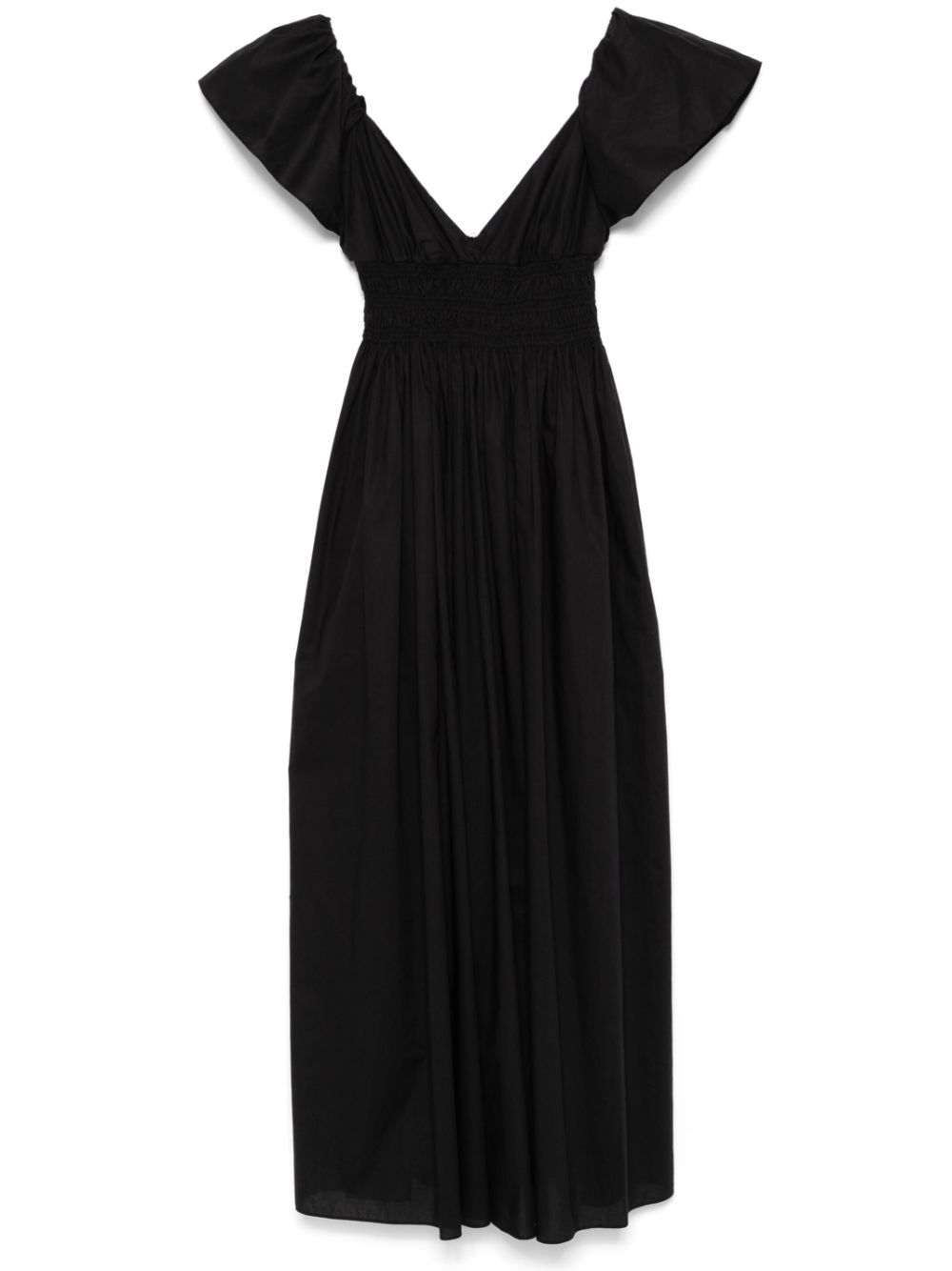 Matteau flutter-sleeves midi dress - Black von Matteau