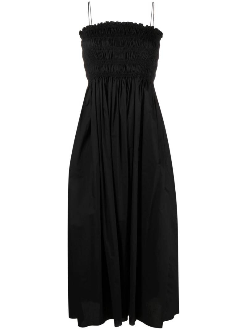 Matteau shirred cotton midi dress - Black von Matteau