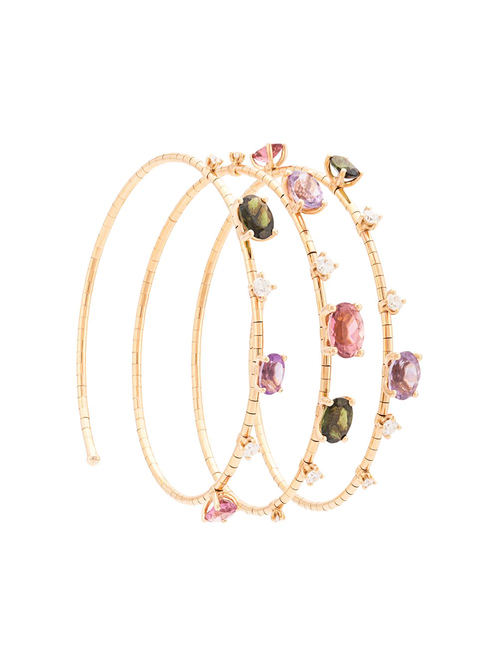 Mattia Cielo 18kt rose gold Rugiada mixed gemstone bangle