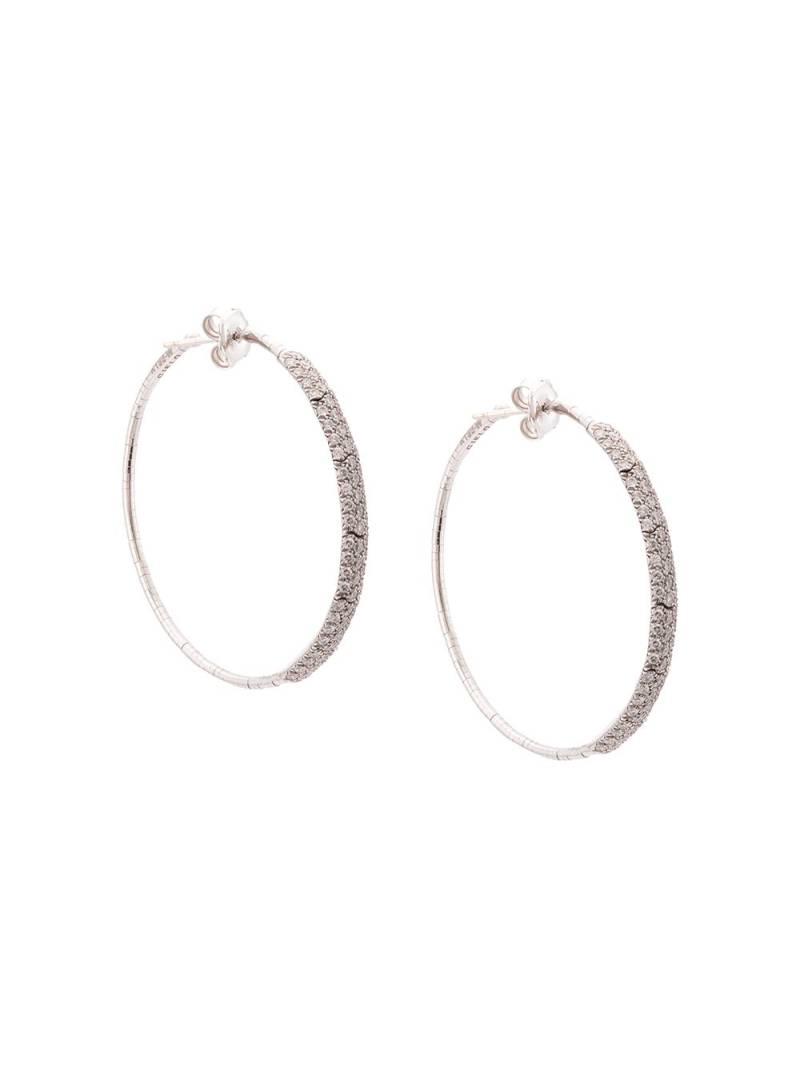 Mattia Cielo embellished hoop earrings - Silver von Mattia Cielo