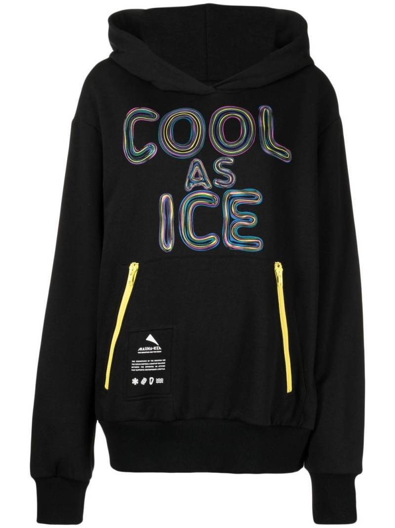 Mauna Kea Cool As Ice logo-print hoodie - Black von Mauna Kea