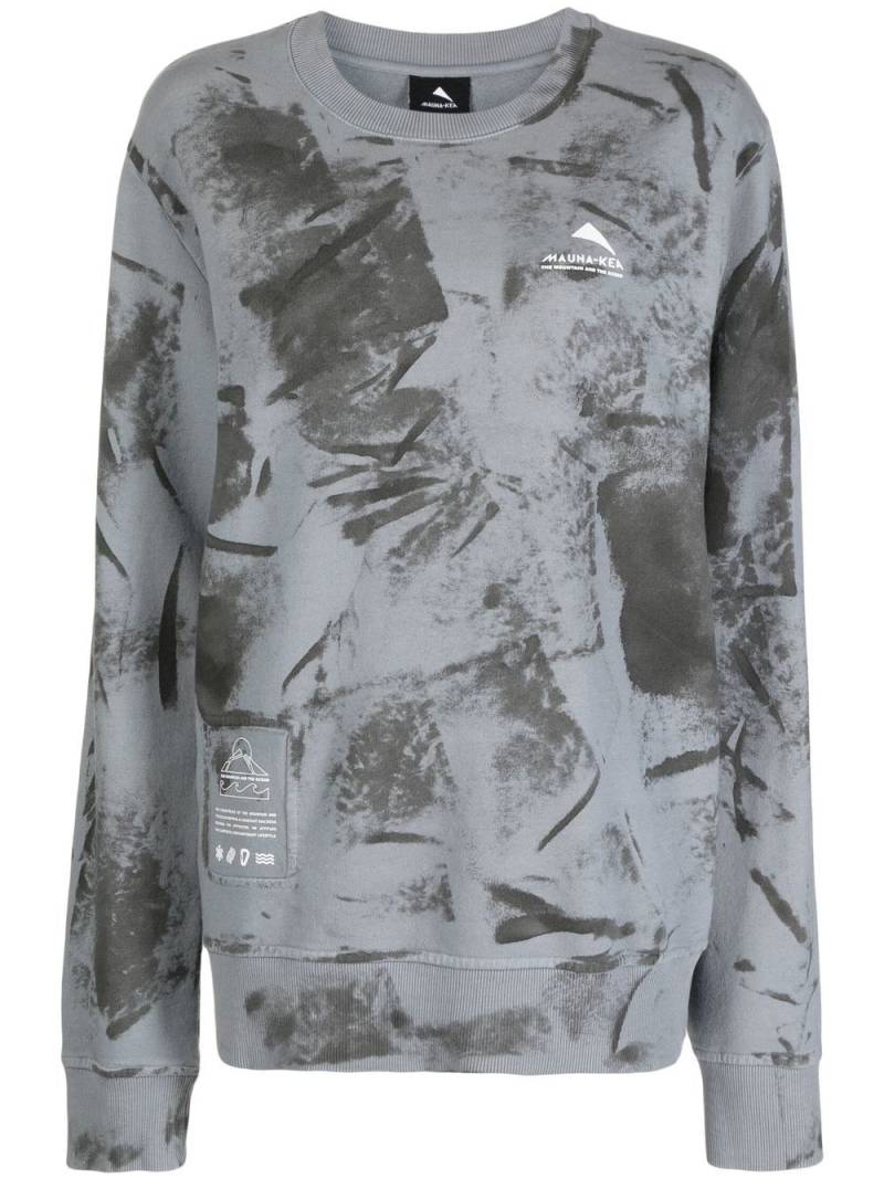 Mauna Kea logo-print hand-brushed sweatshirt - Grey von Mauna Kea