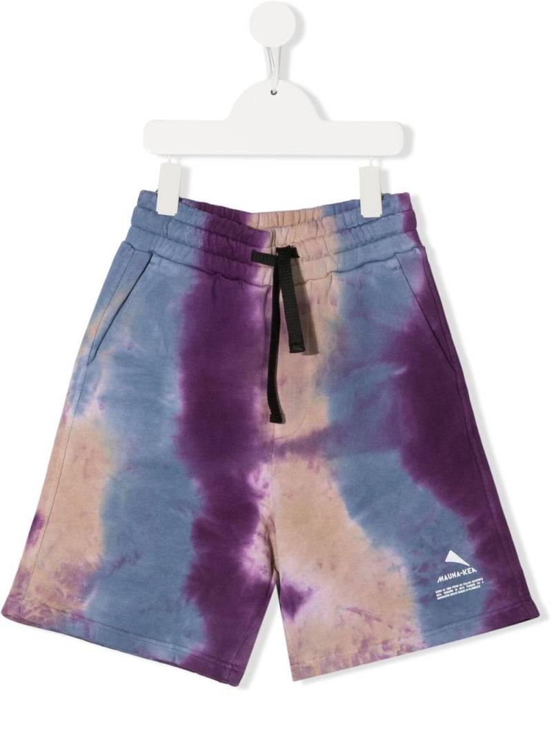 Mauna Kea tie-dye drawstring shorts - Blue von Mauna Kea