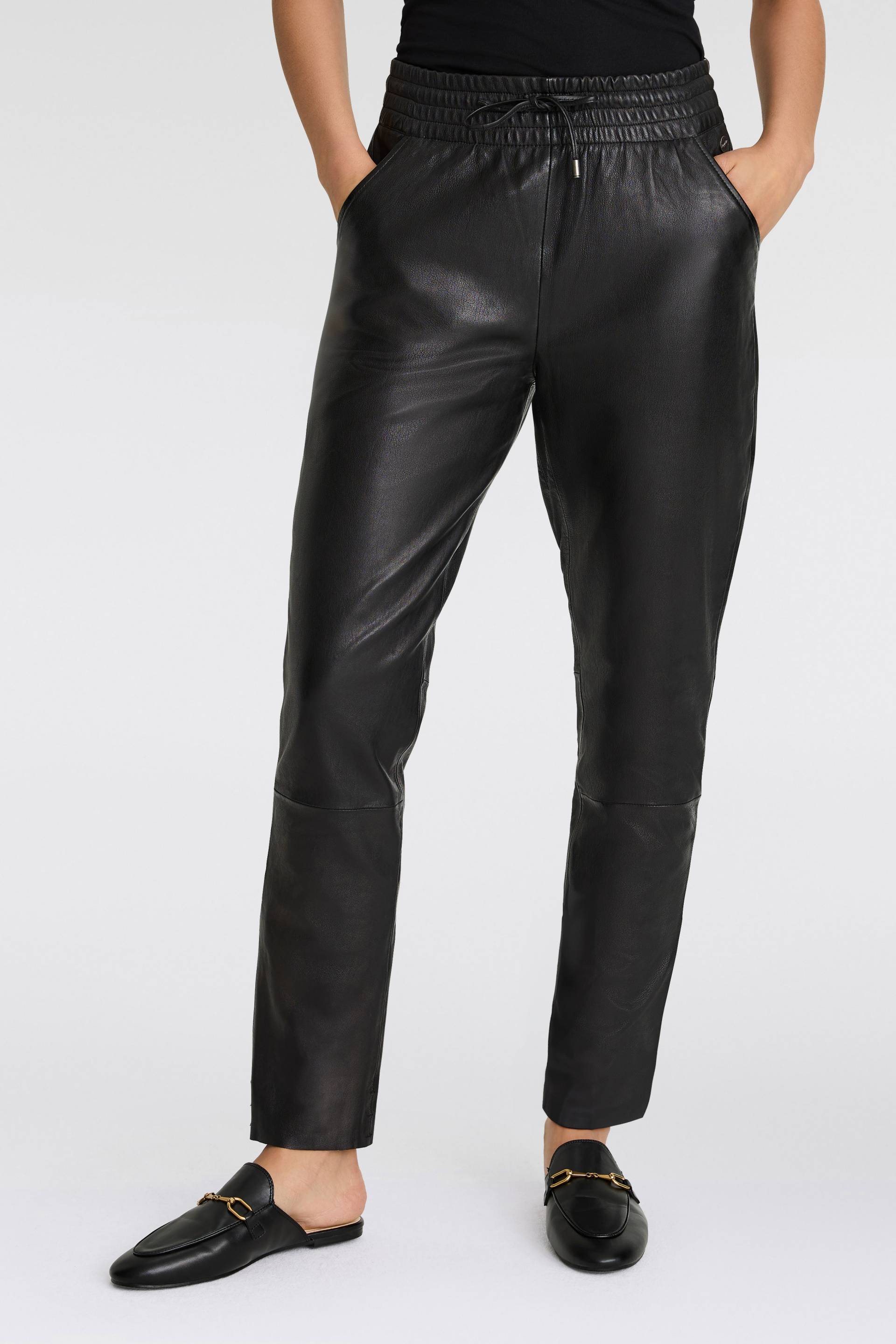 Mauritius Lederhose »MWTamika«, elastischer Taillenbundmti Kordelzug Mauritius Lederhose »MWTamika«, elastischer Taillenbundmti Kordelzug von Mauritius