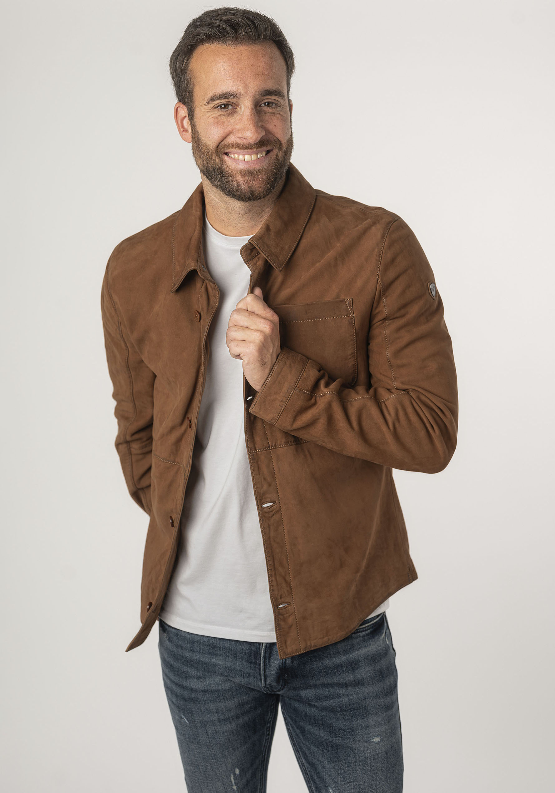 Mauritius Lederjacke »MMJemmo«, mit Hemdblusenkragen, Knopfleiste Mauritius Lederjacke »MMJemmo«, mit Hemdblusenkragen, Knopfleiste von Mauritius