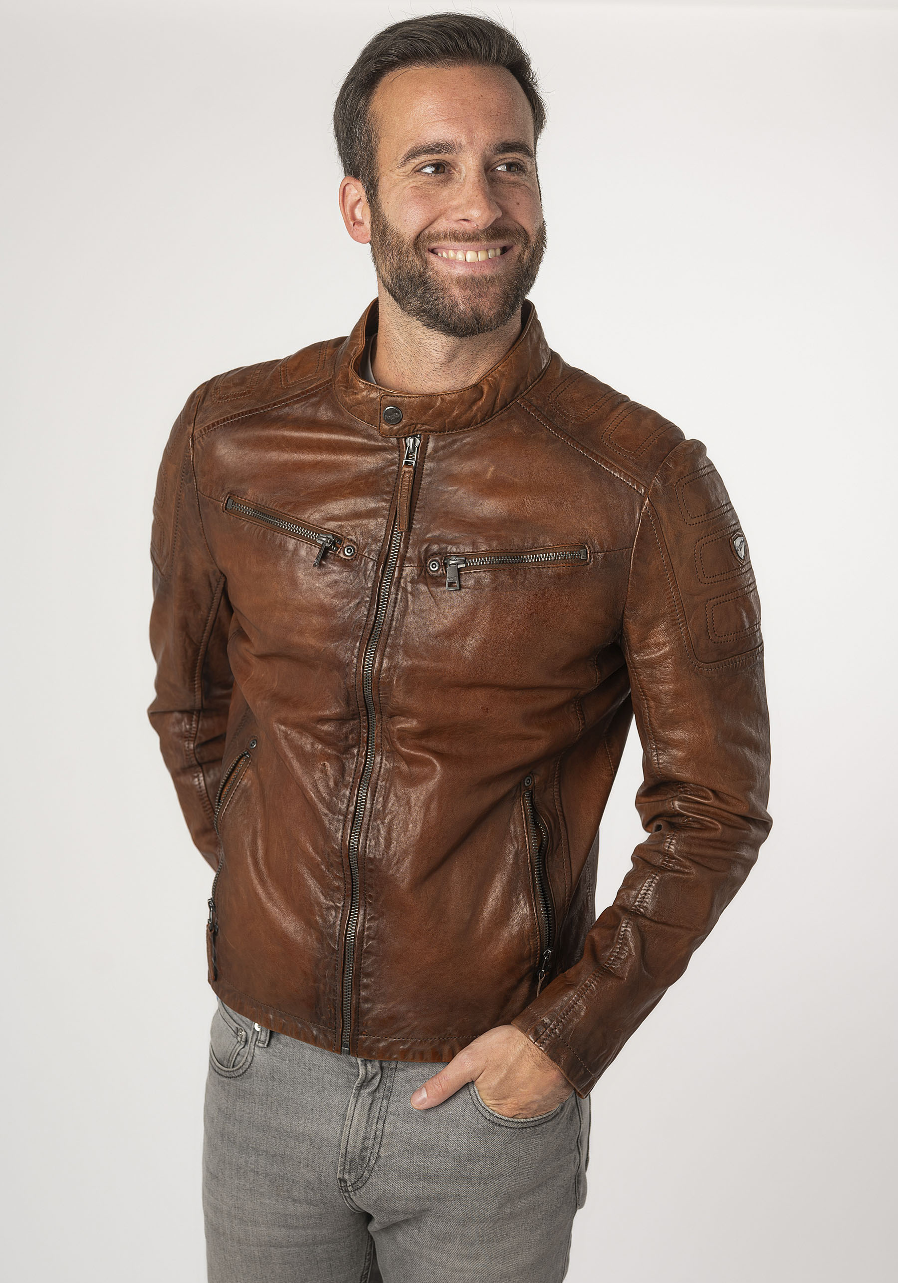 Mauritius Lederjacke »MMReeser«, mti Reissverschluss, Stehkragen, Reissverschlusstaschen Mauritius Lederjacke »MMReeser«, mti Reissverschluss, Stehkragen, Reissverschlusstaschen von Mauritius