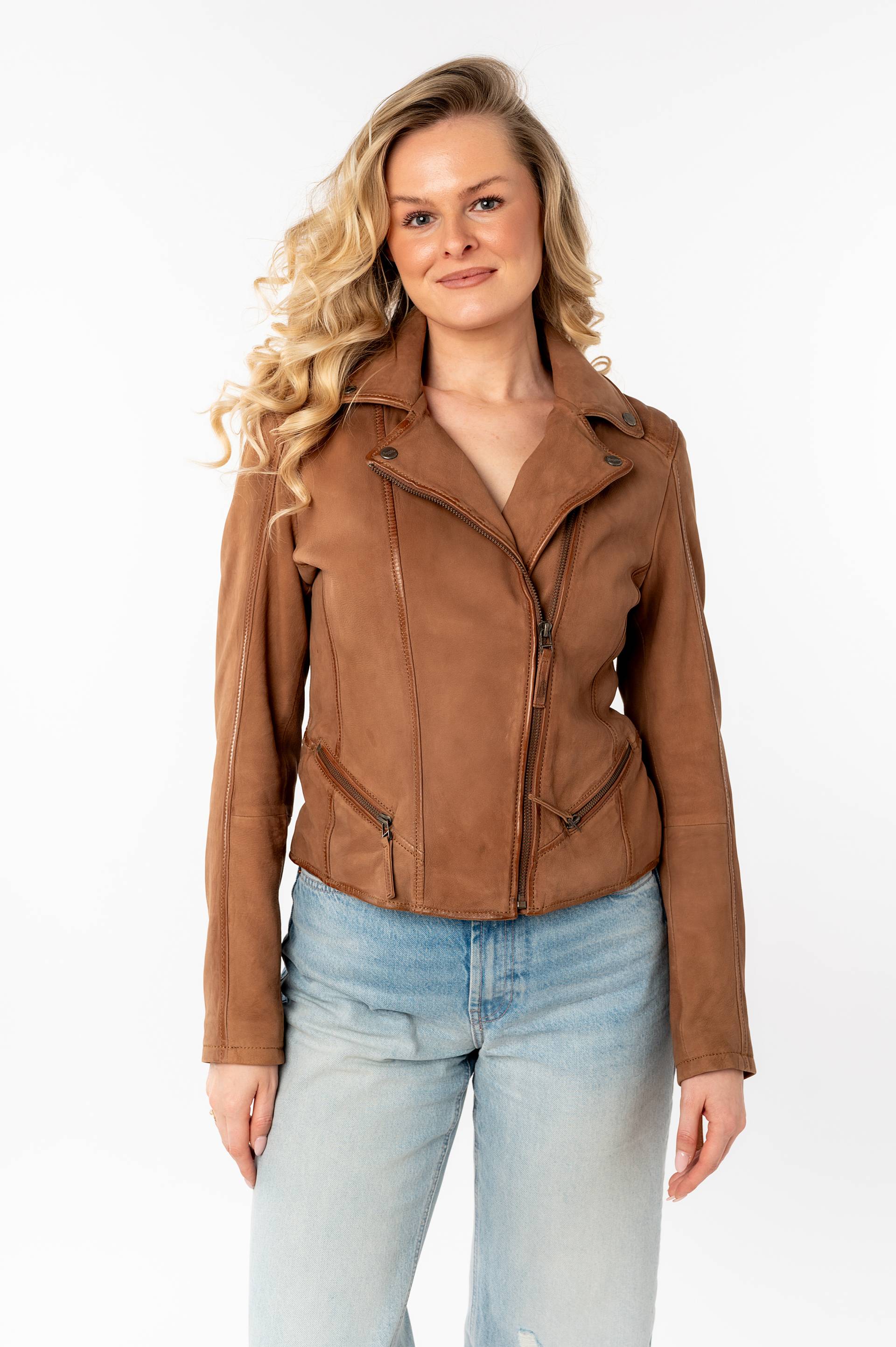 Mauritius Lederjacke »MWAmita OT«, mit asymmetrischem Reissverschluss Mauritius Lederjacke »MWAmita OT«, mit asymmetrischem Reissverschluss von Mauritius