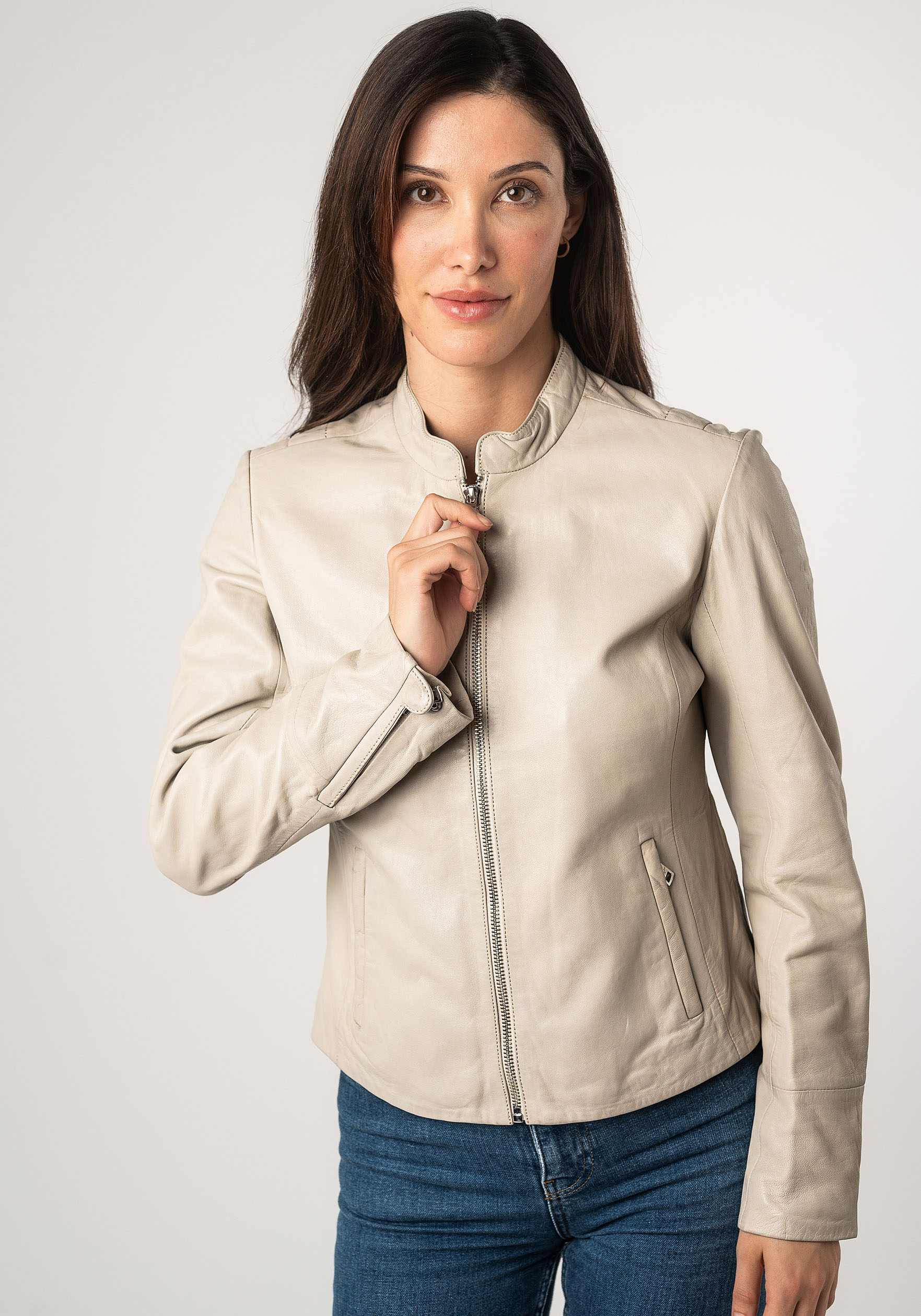 Mauritius Lederjacke »MWCelly«, mit Stehkragen, Reissverschlusstaschen Mauritius Lederjacke »MWCelly«, mit Stehkragen, Reissverschlusstaschen von Mauritius