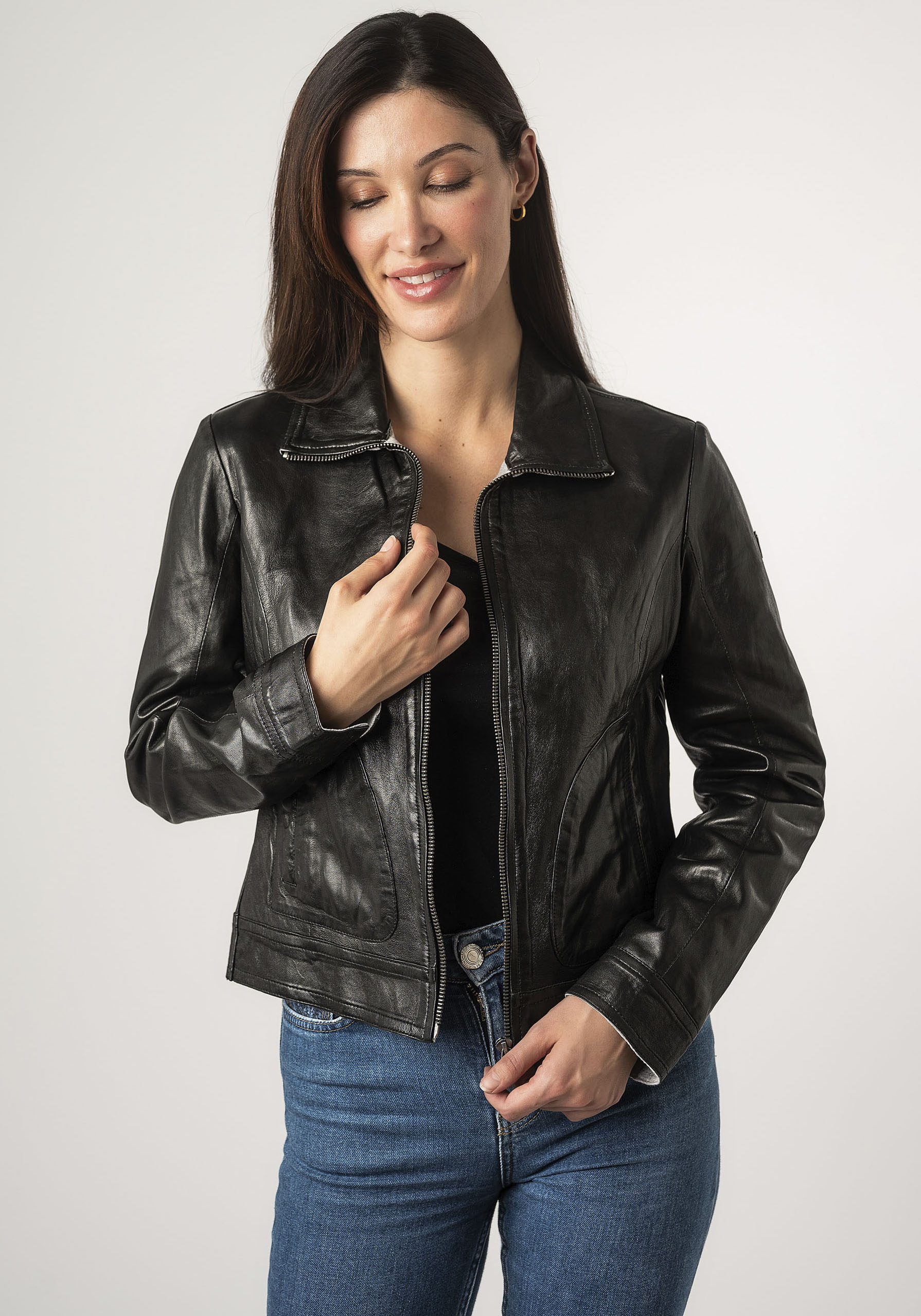Mauritius Lederjacke »MWLusan«, mit Umlegekragen Mauritius Lederjacke »MWLusan«, mit Umlegekragen von Mauritius