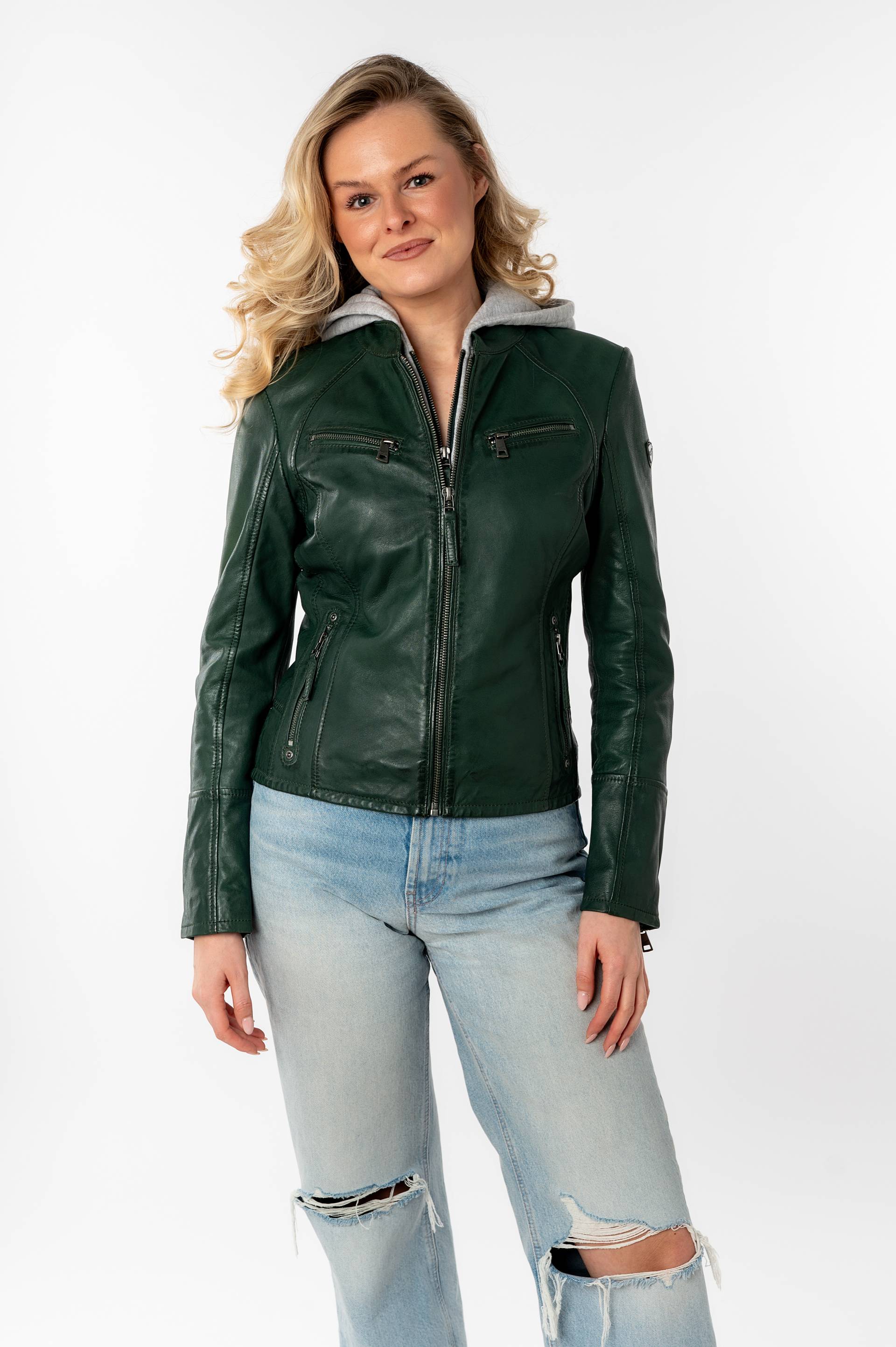 Mauritius Lederjacke »Nola LEGV«, mit Kapuze, mit abnehmbarer Jersey-Kapuze Mauritius Lederjacke »Nola LEGV«, mit Kapuze, mit abnehmbarer Jersey-Kapuze von Mauritius