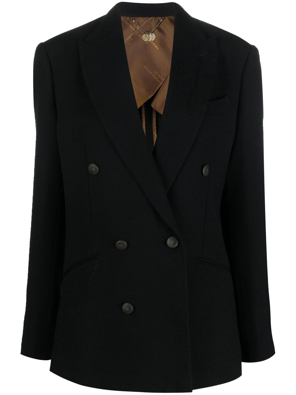 Maurizio Miri double-breasted wool blazer - Black von Maurizio Miri