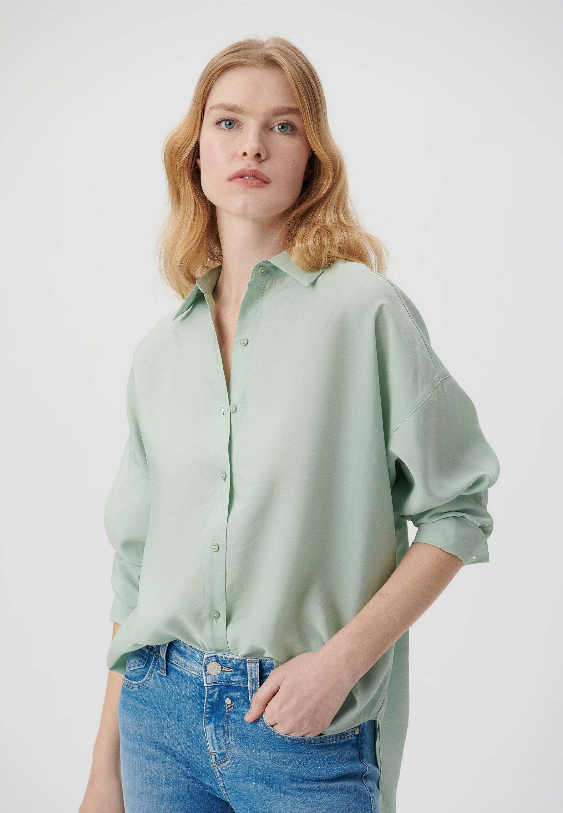 Blusen Long Sleeve Shirts Damen Mint L von Mavi