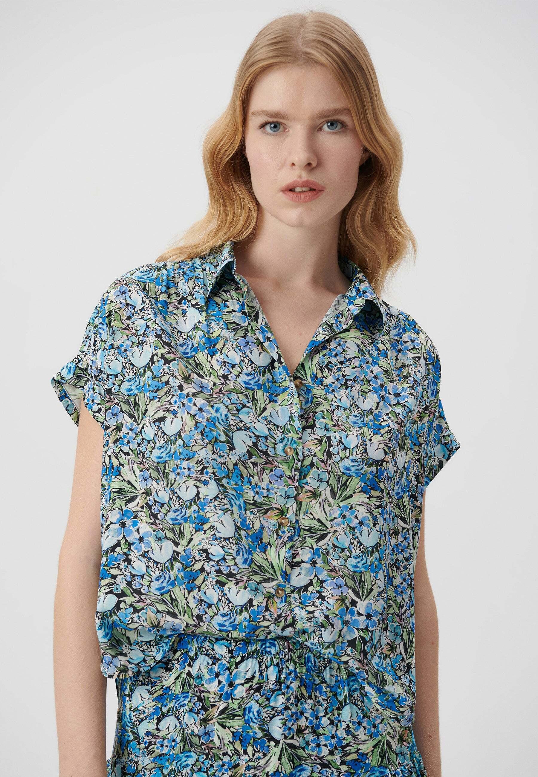 Blusen Short Sleeve Shirt Damen Blau XS von Mavi