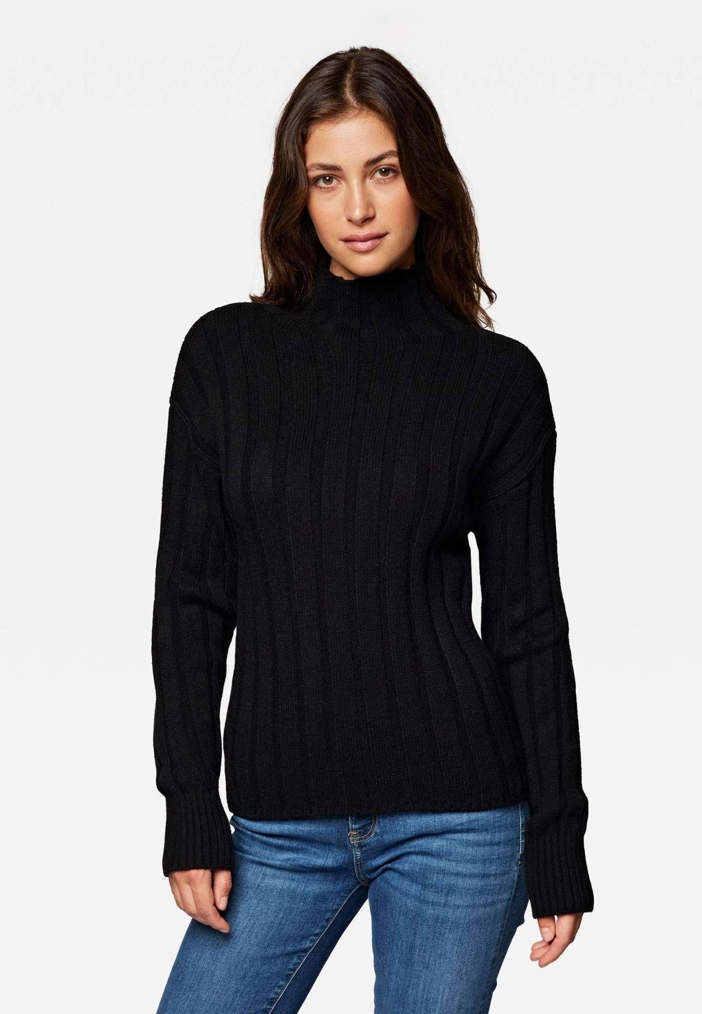 Pullover High Neck Sweater Damen Schwarz S von Mavi