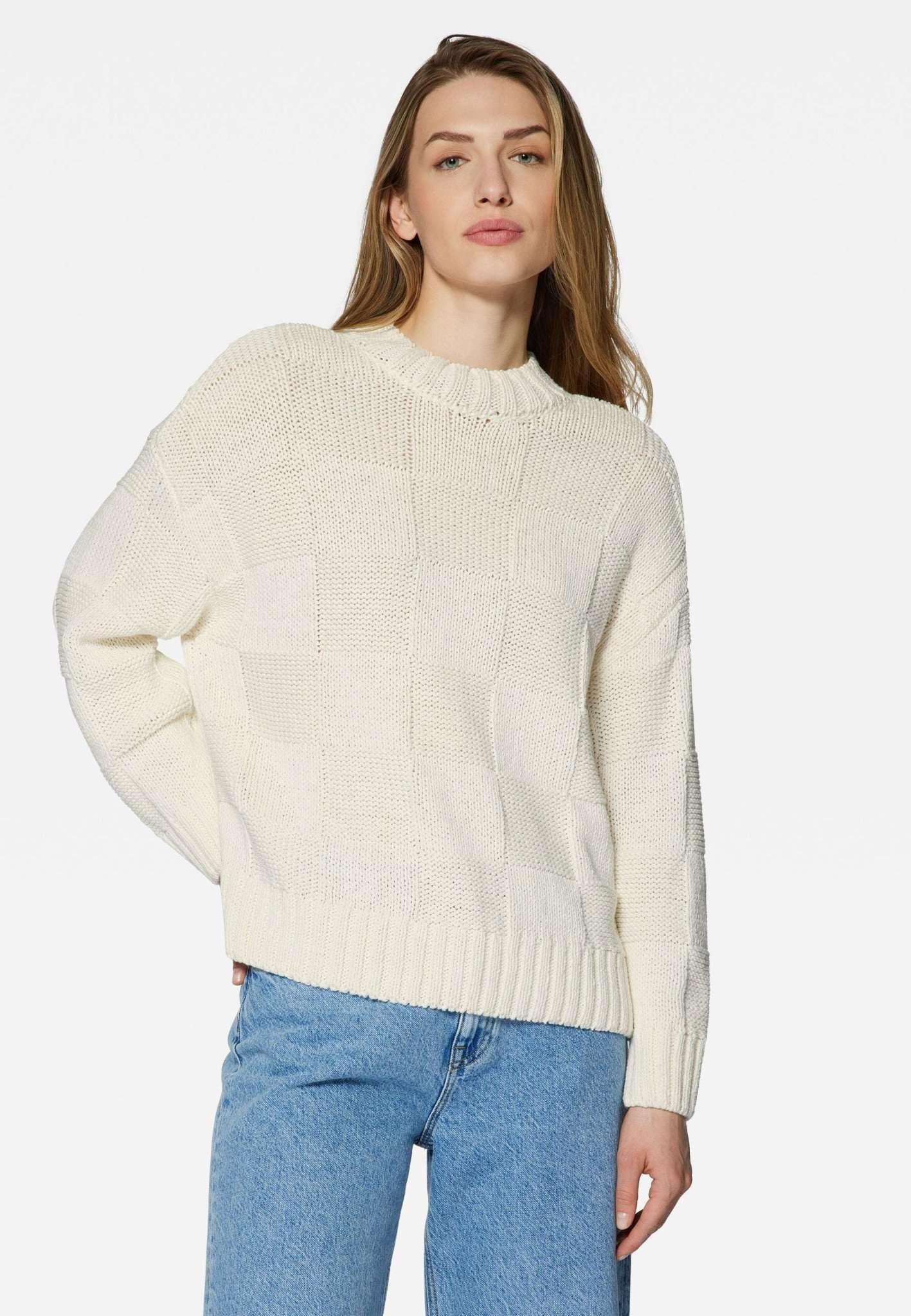 Pullover High Neck Sweater Damen Weiss M von Mavi