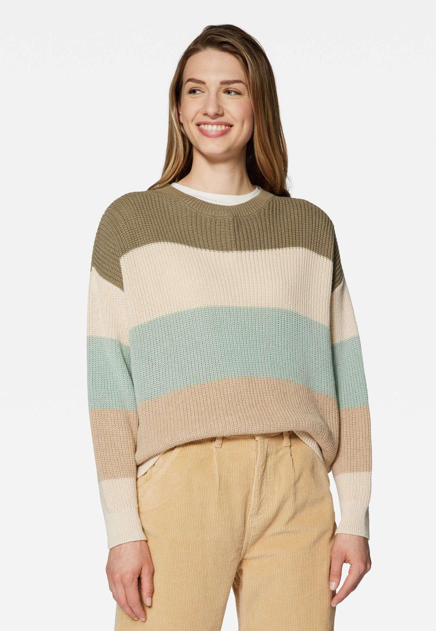 Pullover Striped Sweater Damen Mint M von Mavi