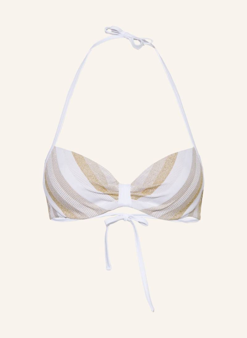 Max Mara Beachwear Bügel-Bikini-Top Azurra Mit Glitzergarn weiss von Max Mara BEACHWEAR