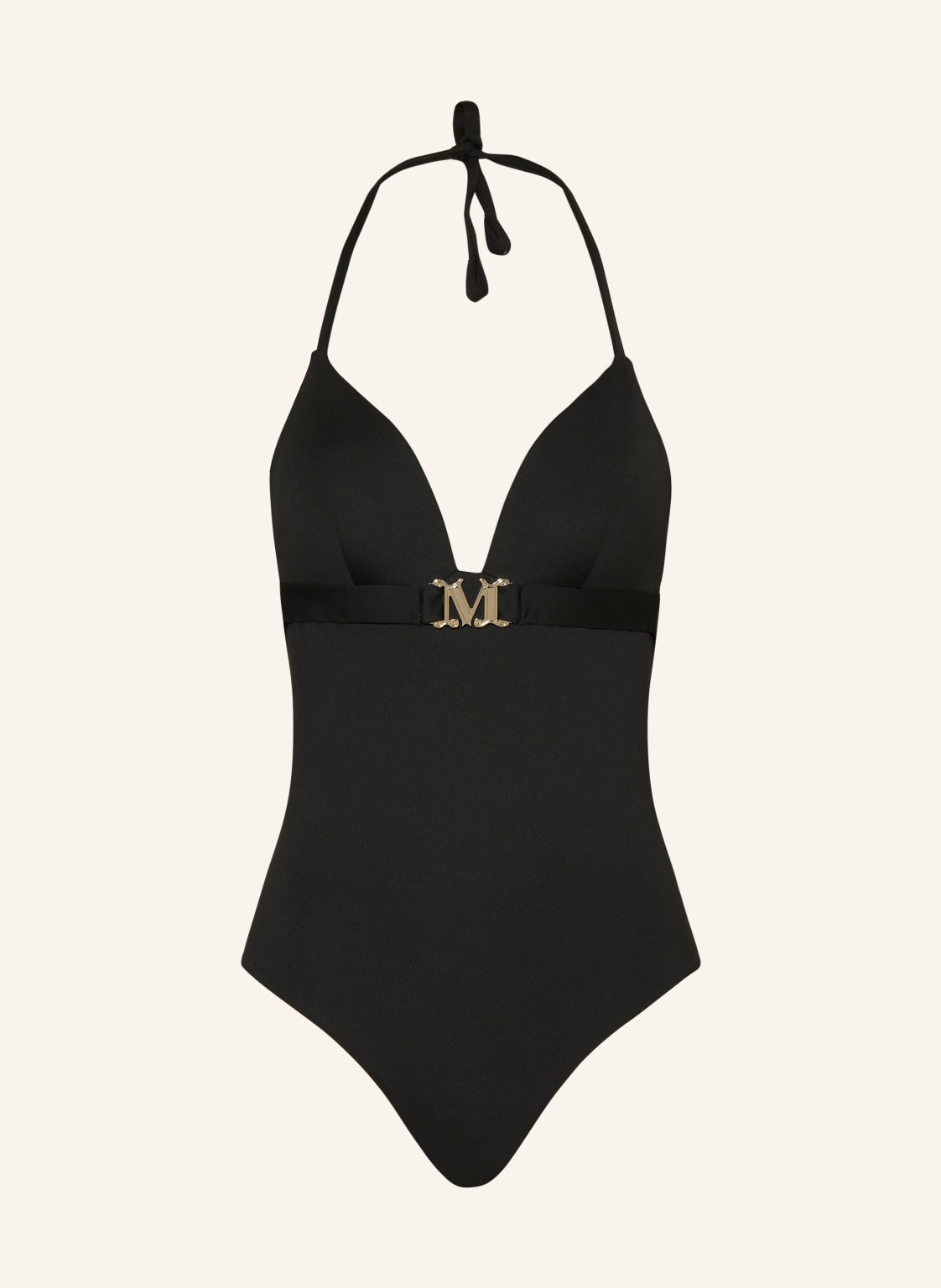 Max Mara Beachwear Neckholder-Badeanzug Cecillia schwarz von Max Mara BEACHWEAR