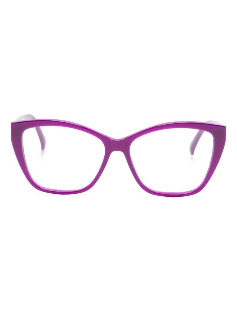 Max Mara Eyewear MM5036 081 logo-plaque square glasses - Purple von Max Mara Eyewear