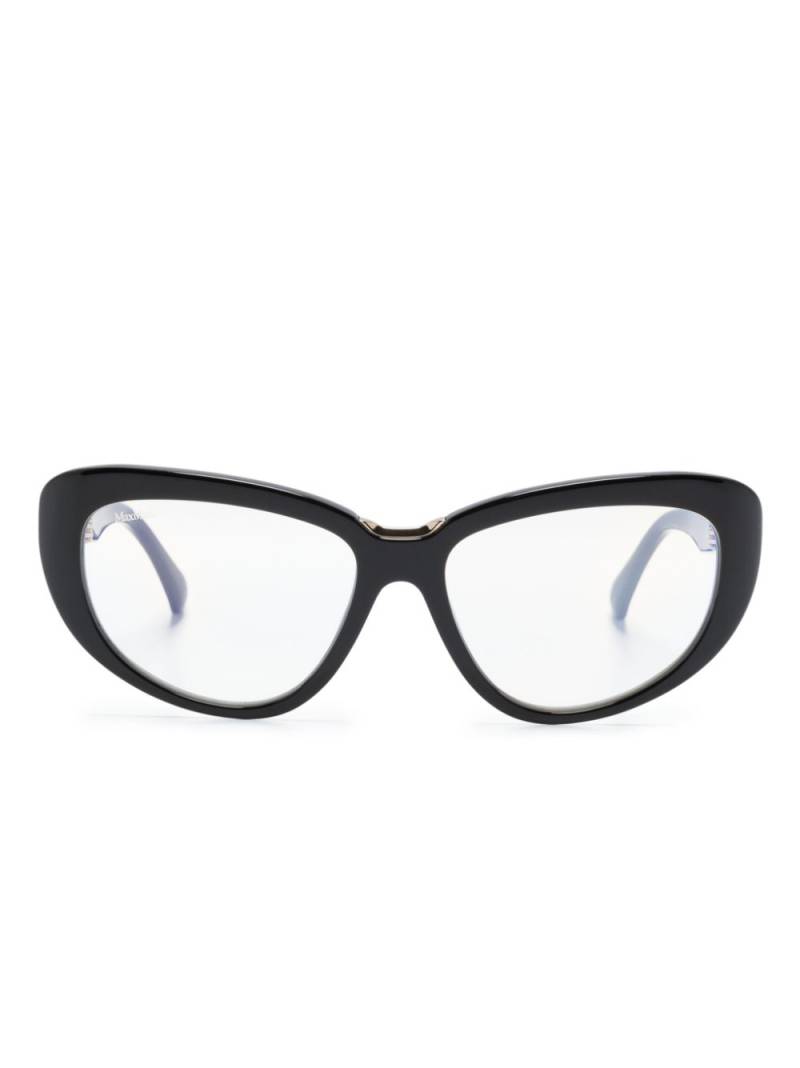 Max Mara Eyewear MM5109B logo-print cat-eye frame glasses - Black von Max Mara Eyewear