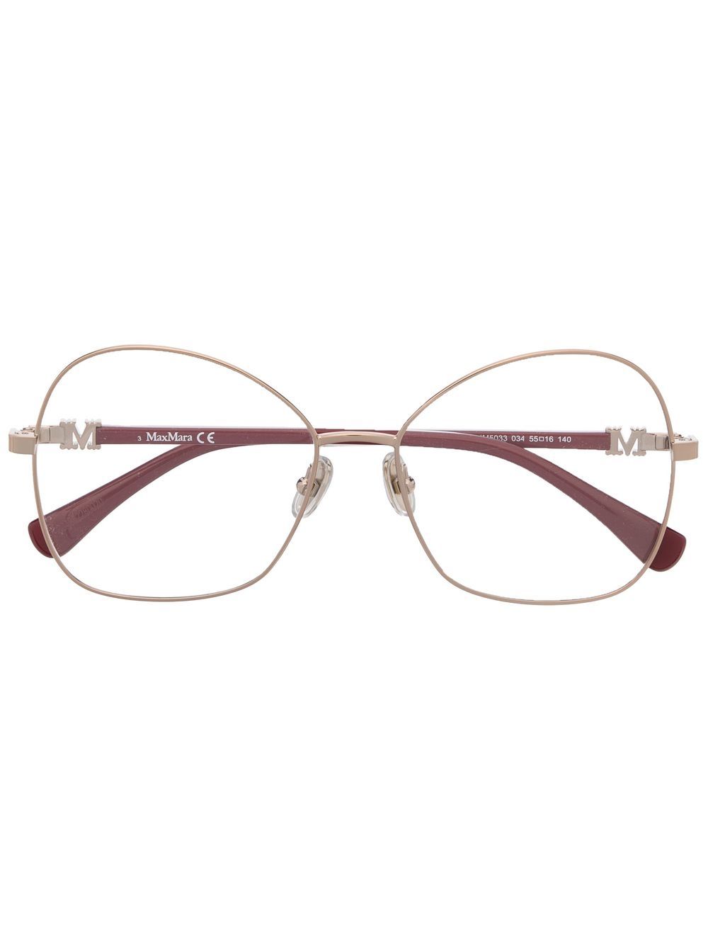 Max Mara Eyewear butterfly-frame glasses - Gold von Max Mara Eyewear