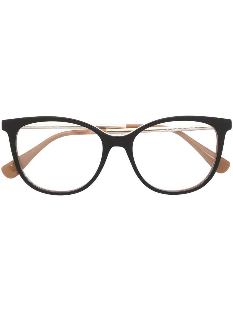 Max Mara Eyewear contrasting border cat-eye glasses - Brown von Max Mara Eyewear