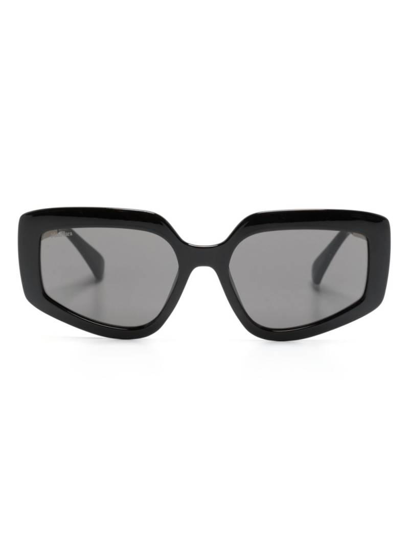 Max Mara Eyewear engraved-logo square-frame sunglasses - Black von Max Mara Eyewear